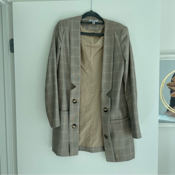 Atoir Mother Tongue Checked Blazer Longline - Small - Picture 3 of 5